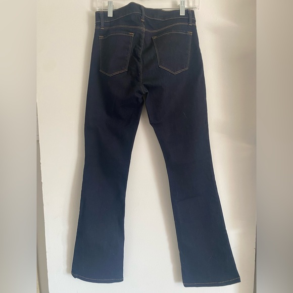 J brand navy flared jean - stretchy. Inseam roughly 27” - Picture 2 of 4